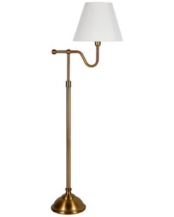 Wellesley Brass Floor Lamp With Empire Shade Home