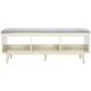 Safavieh Cricket Open Shelf Bench With Cushion Home