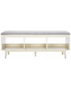 Safavieh Cricket Open Shelf Bench With Cushion Home