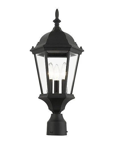 Livex Lighting 3-Light Textured Black Outdoor Post Top Lantern Home 3 Livex Lighting 3-Light Textured Black Outdoor Post Top Lantern Home - Image 3