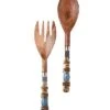 Bead Studded Wooden Salad Set Home