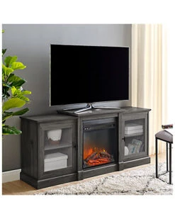 60in Classic Tiered Top Fireplace TV Console Home