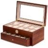 Brown Wood 20 Watch Case Home