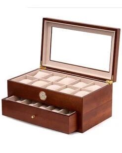 Brown Wood 20 Watch Case Home
