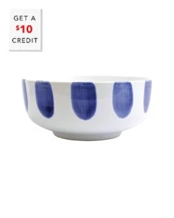 Va By VIETRI Santorini Dot Large Footed Serving Platter With $6 Credit Home