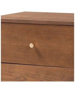 Landis Mid-Century Modern Ash Walnut Finished Wood 2-Drawer Nightstand Home -Home Furnishing Store 3050772225 RLLD 5