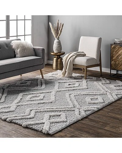 NuLOOM Vivianne High Low Moroccan Diamond Soft Shaggy Area Rug Rug Home 2 NuLOOM Vivianne High Low Moroccan Diamond Soft Shaggy Area Rug Rug Home - Image 2