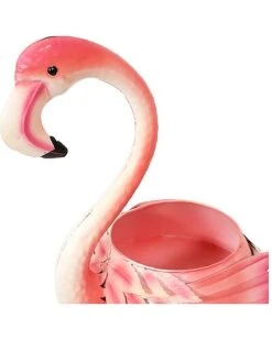 Pink Flamingo Metal Outdoor Garden Statue With Flowerpot Home -Home Furnishing Store 3050784962 RLLD 4