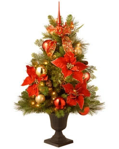 National Tree Company 36in Decorative Home For The Holidays Entrance Tree