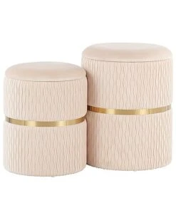 Lumisource Set Of 2 Cinch Nesting Ottomans Home