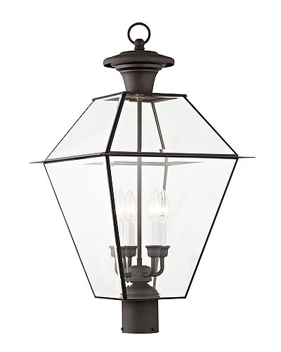 Livex Lighting 4-Light Bronze Outdoor Post Top Lantern Home 1 Livex Lighting 4-Light Bronze Outdoor Post Top Lantern Home
