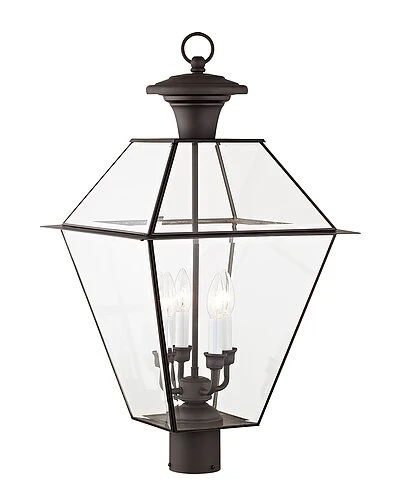 Livex Lighting 4-Light Bronze Outdoor Post Top Lantern Home 3 Livex Lighting 4-Light Bronze Outdoor Post Top Lantern Home - Image 3