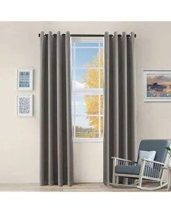 Superior Set Of 2 Zuri Blackout Curtains With Grommet Top Header Home