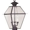 Livex Lighting 3-Light Bronze Outdoor Post Top Lantern Home