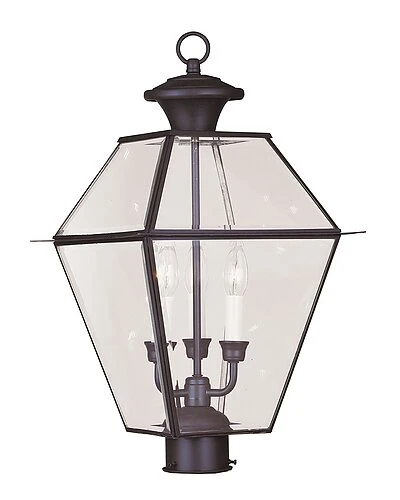 Livex Lighting 3-Light Bronze Outdoor Post Top Lantern Home 1 Livex Lighting 3-Light Bronze Outdoor Post Top Lantern Home
