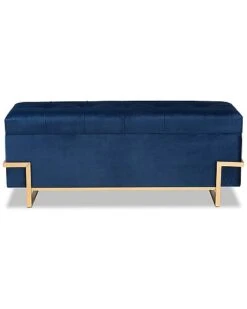 Baxton Studio Parker Storage Ottoman Home