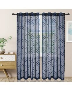 Superior Poppy Sheer Grommet Curtain Panel Set Home
