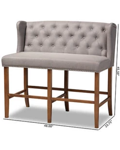 Baxton Studio Alira Bar Stool Bench Home 7 Baxton Studio Alira Bar Stool Bench Home -Home Furnishing Store 3050843292 RLLD 3