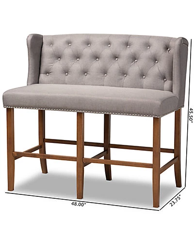 Baxton Studio Alira Bar Stool Bench Home 3 Baxton Studio Alira Bar Stool Bench Home - Image 3