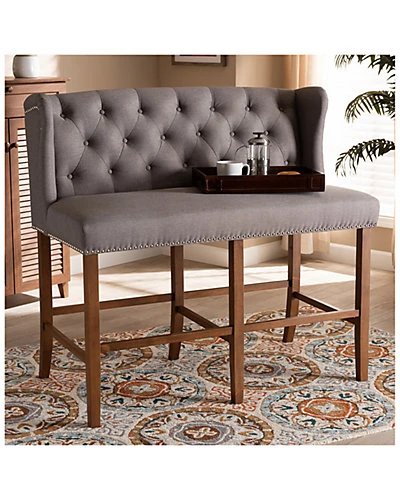 Baxton Studio Alira Bar Stool Bench Home 5 Baxton Studio Alira Bar Stool Bench Home - Image 5