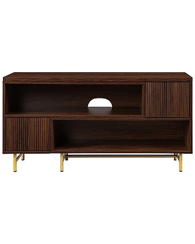 Contemporary Fluted-Door Expandible Tv Stand For Tvs Up To 56In Home 1 Contemporary Fluted-Door Expandible Tv Stand For Tvs Up To 56In Home