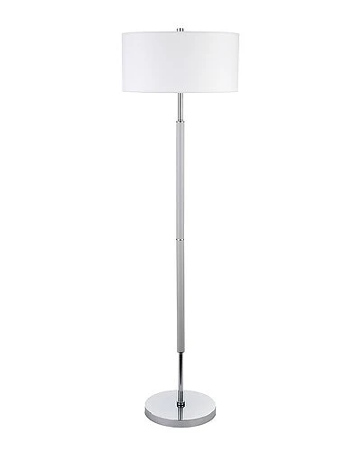 Simone Cool Gray & Polished Nickel 2-Bulb Floor Lamp Home 1 Simone Cool Gray & Polished Nickel 2-Bulb Floor Lamp Home