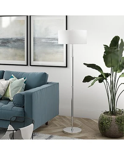 Simone Cool Gray & Polished Nickel 2-Bulb Floor Lamp Home 3 Simone Cool Gray & Polished Nickel 2-Bulb Floor Lamp Home - Image 3