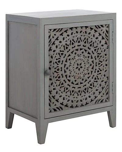 Safavieh Thea 1 Door Carved Nightstand Home 1 Safavieh Thea 1 Door Carved Nightstand Home