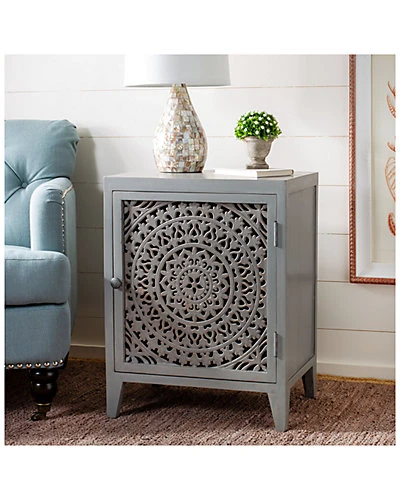Safavieh Thea 1 Door Carved Nightstand Home 2 Safavieh Thea 1 Door Carved Nightstand Home - Image 2