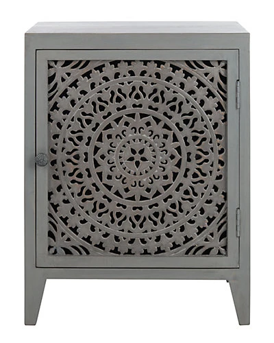 Safavieh Thea 1 Door Carved Nightstand Home 3 Safavieh Thea 1 Door Carved Nightstand Home - Image 3
