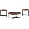 Alaterre Brookline 3Pc Living Room Set With 42In Round Coffee Table & Two 20In End Tables Home