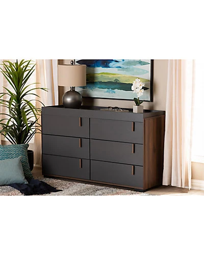 Rikke Wood 6-Drawer Dresser Home 2 Rikke Wood 6-Drawer Dresser Home - Image 2