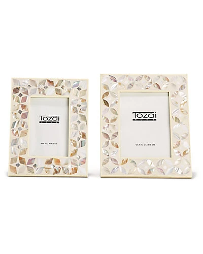 Set Of 2 White Inlay Frames Home 1 Set Of 2 White Inlay Frames Home