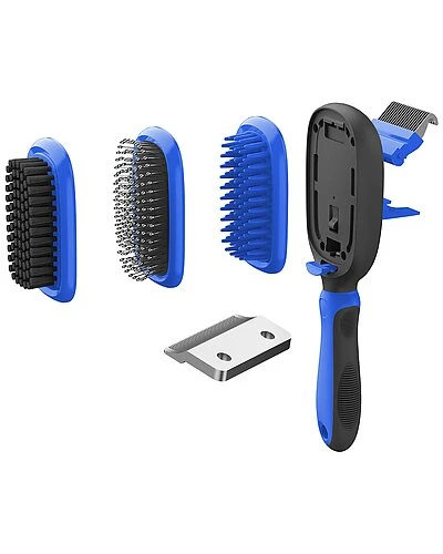 Conversion 5 In 1 Interchangeable Dematting & Deshedding Bristle Pin & Massage Grooming Pet Comb Home 1 Conversion 5 In 1 Interchangeable Dematting & Deshedding Bristle Pin & Massage Grooming Pet Comb Home