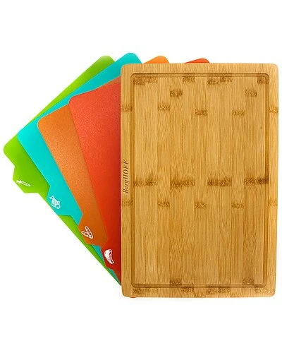BergHOFF Bamboo 5Pc Cutting Board 4 Multi-Colored Inserts Home 3 BergHOFF Bamboo 5Pc Cutting Board 4 Multi-Colored Inserts Home - Image 3