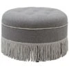 Yolanda Upholstered Round Accent Ottoman
