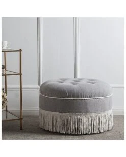 Yolanda Upholstered Round Accent Ottoman -Home Furnishing Store 3050936918 RLLD 4