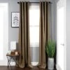 Superior Solid Insulated Thermal Blackout Grommet Curtain Panel Set Home