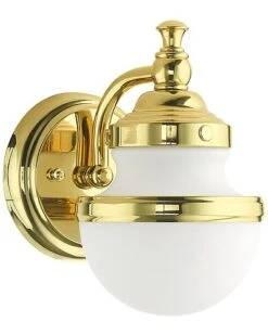 Livex Lighting 1-Light Polished Brass Sconce Home