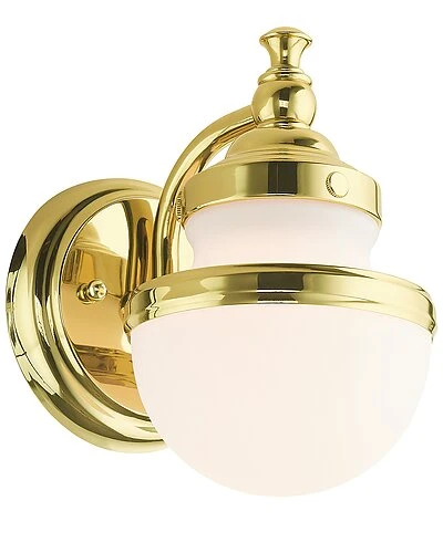 Livex Lighting 1-Light Polished Brass Sconce Home 3 Livex Lighting 1-Light Polished Brass Sconce Home - Image 3