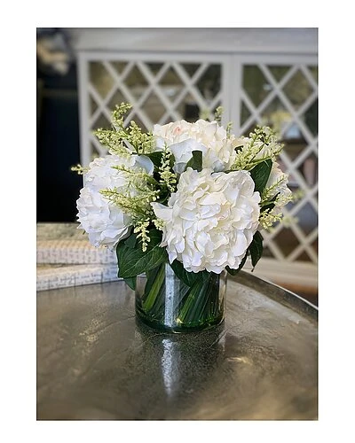 Traditional White Peony Floral Arrangement Home 2 Traditional White Peony Floral Arrangement Home - Image 2