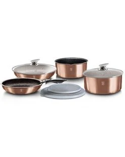 Non-Stick 9pcs Cookware Set W/ Detached Ergonomic Handle Home