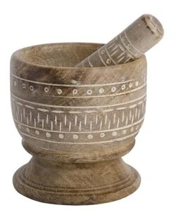 Ched Wood Mortar & Pestle