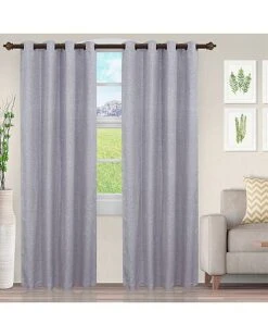 Superior Metallic Cascade Jacquard Curtain Set Home