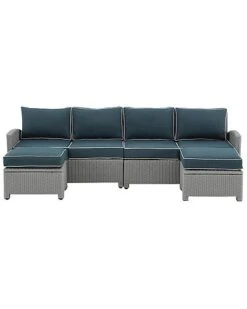Crosley Bradenton 4Pc Outdoor Wicker Sectional Set Home