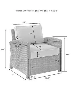 Crosley Bradenton 5Pc Outdoor Wicker Sofa Set Home -Home Furnishing Store 3070026222 RLLD 6