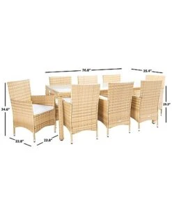 Safavieh Hailee Outdoor Natural Dining Set Home 5 Safavieh Hailee Outdoor Natural Dining Set Home -Home Furnishing Store 3070036036 RLLD 3