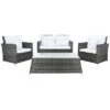 Safavieh Lorma Outdoor Grey 4pc Living Set Home