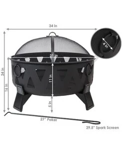 Steel Nordic Inspired Fire Pit Home -Home Furnishing Store 3070048036 RLLD 6