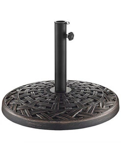 Cross Weave Round Umbrella Base Home